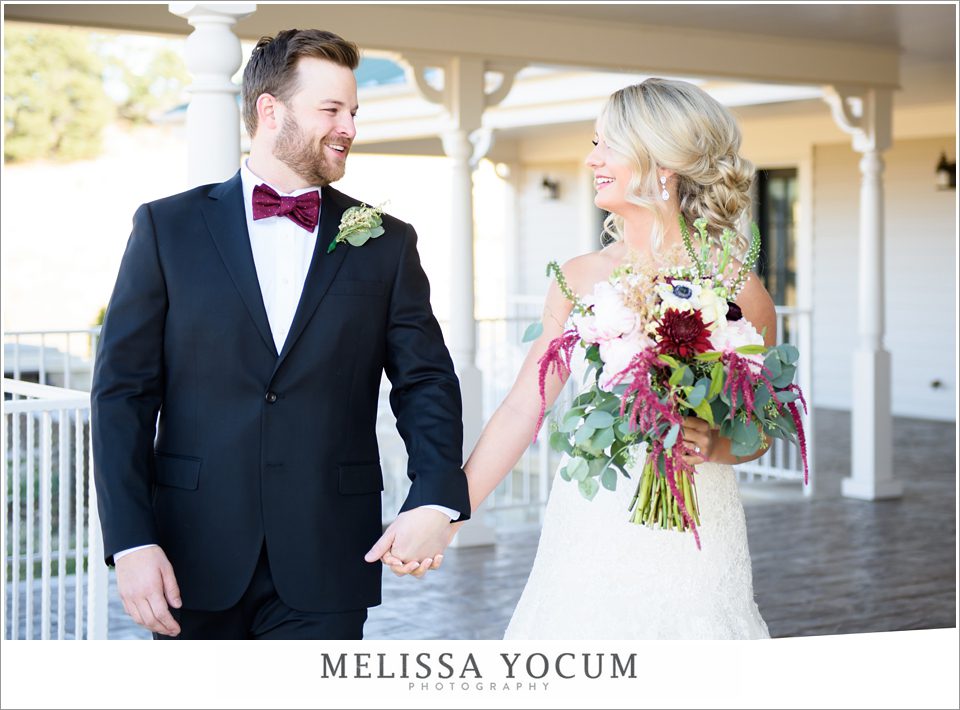 bride and groom flying horse ranch